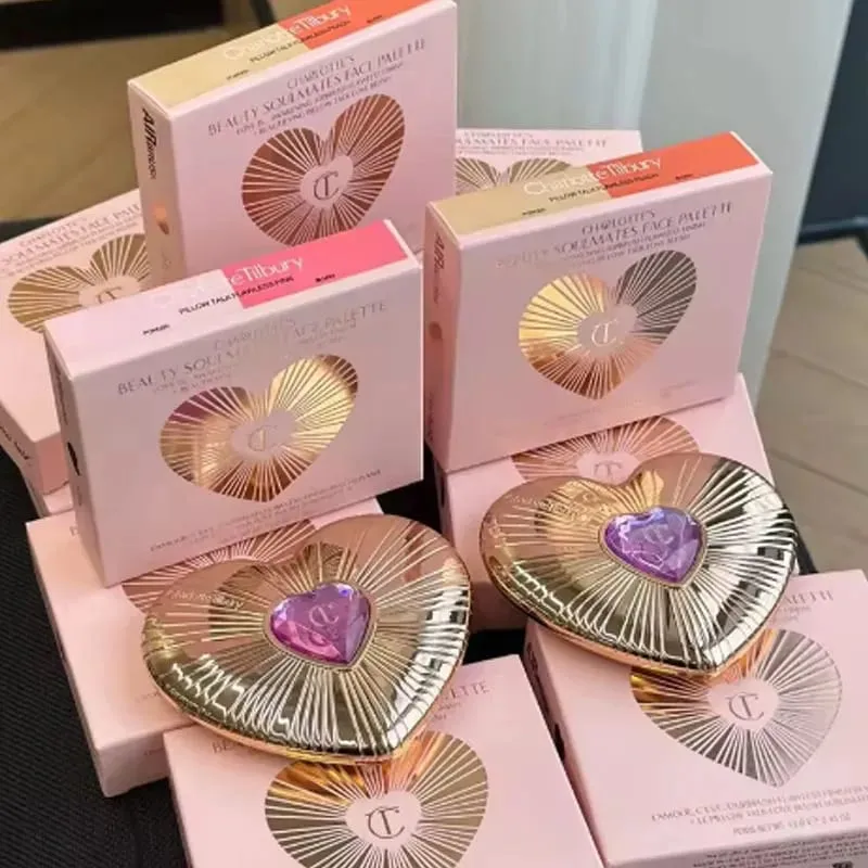 Nuevo CT naturaleza fácil de colorear paisaje estético sombra de ojos Starlight rosa luz suave disco Bicolor dos colores corazón rubor cosméticos — image 5