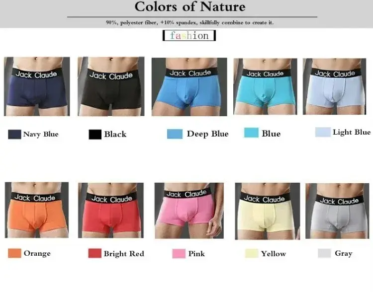 5Pcs/Men's Underwear Men Short Antibacterial Comfortable Sexy Boxer 3D Large Pouch Casual Solid Color Underwear Boxer MenPanties