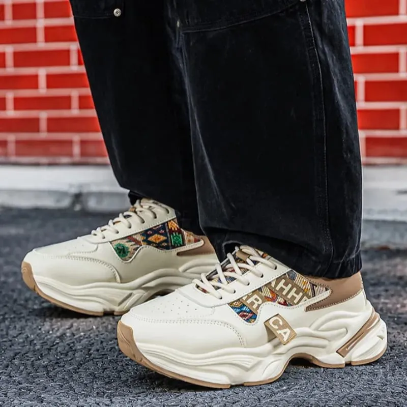 2026 Men Korean High Top Sneakers Spring Breathable Anti Slip Platform Running Shoes Outdoor Wear-resistant Running Sports Shoes — image 6