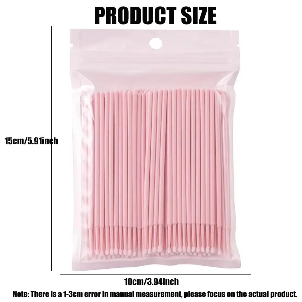 300/2000pcs MicroBrush Eyelash Cleaning Brush Lash Extension Individua Tools For Eyelashes Removing Swab Micro Makeup Brushes — image 3