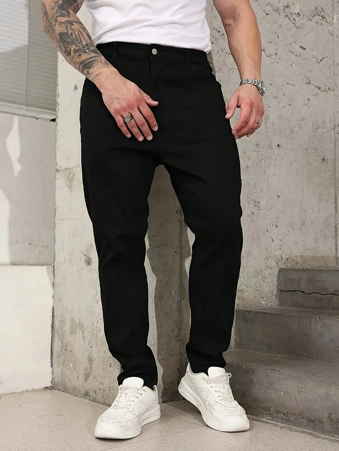 Black Slim Jeans Pant Man Original Drip Y2k Unisex Everyday Denim Pants No accessories or belts included — image 2