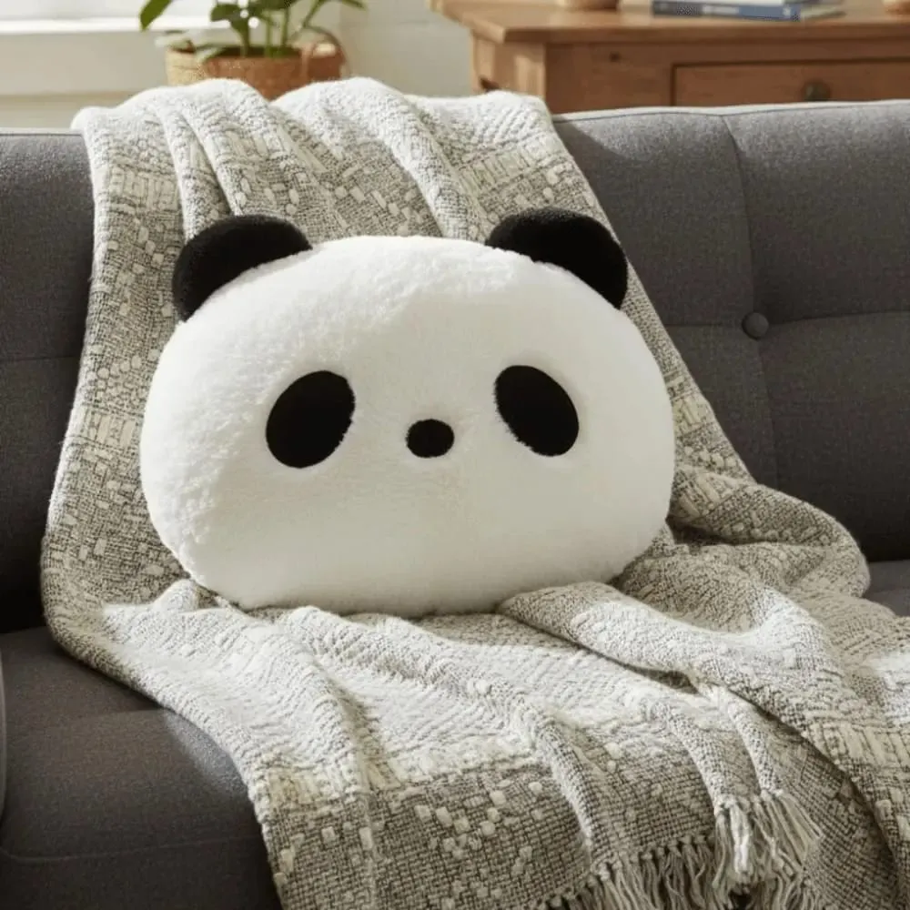 Stuffed Animal Plush Panda Cushion Bedroom Sofa Home Decoration Stuffed Panda Pillow Kawaii 30cm Panda Throw Pillows — image 2
