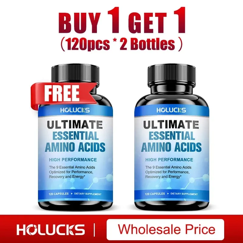 Essential Amino Acids EAA Supplement 9 EAAs 120 Tablets Muscle Recovery Energy Performance