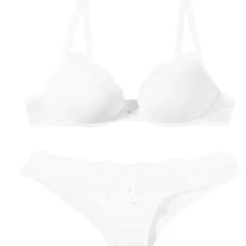 Ladies Lace Underwear Set Push Up Bra Anti Sagging Support Soft Underwire Lightweight Comfort Fashion Women Lingerie Set — image 5