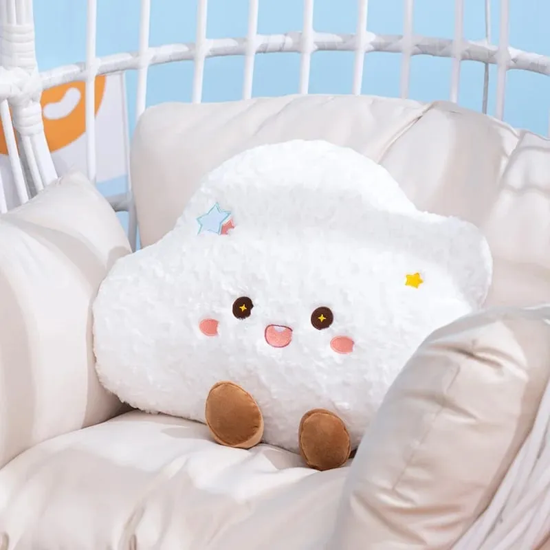 45/55CM Cloud Rainbow Plush Pillow Stuffed Soft Cartoon Weather Sofa Decor Toy Cushion for Kids Bedroom Office — image 5
