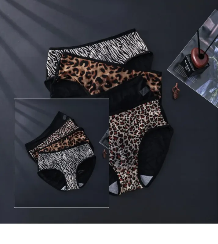 Men's Leopard Zebra Lace Brief 3D Contour Pouch High Rise Underpant High Elastic Sexy Male Underwear Breathable Sports Panties — image 21