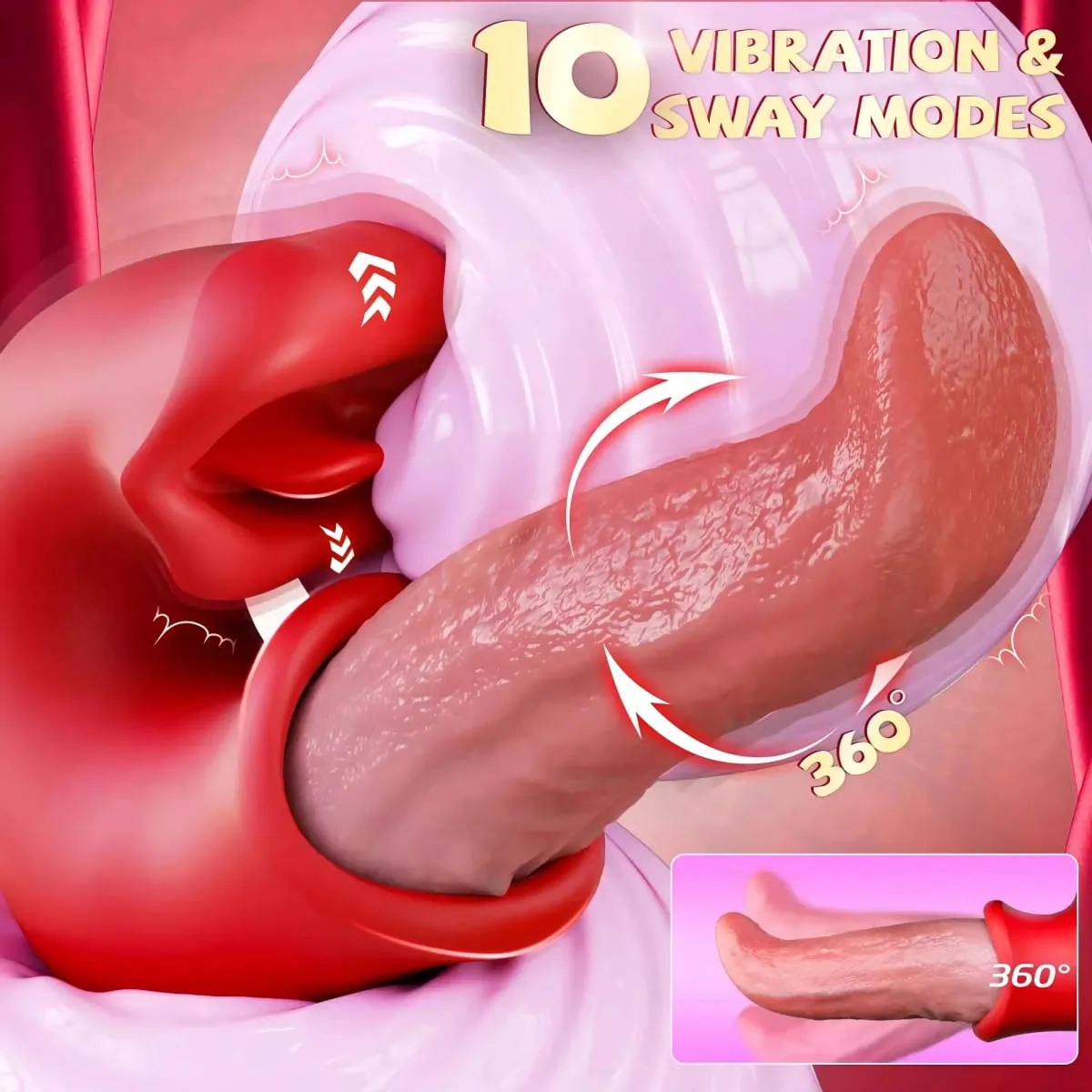 Black Rose Sucking Female Sex Toy Vibrator Jumping Egg Clitoral Suction Cup Stimulator Tongue Licking Type Adult Products — image 3