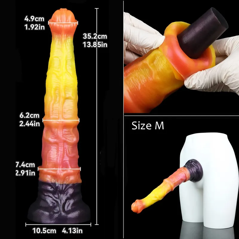 Double Layer Silicone Fantasy Dog Knot Dildo Blue Butt Plug with Sucker Anal Dilator Masturbate Sex toy for Adult 18+ — image 18
