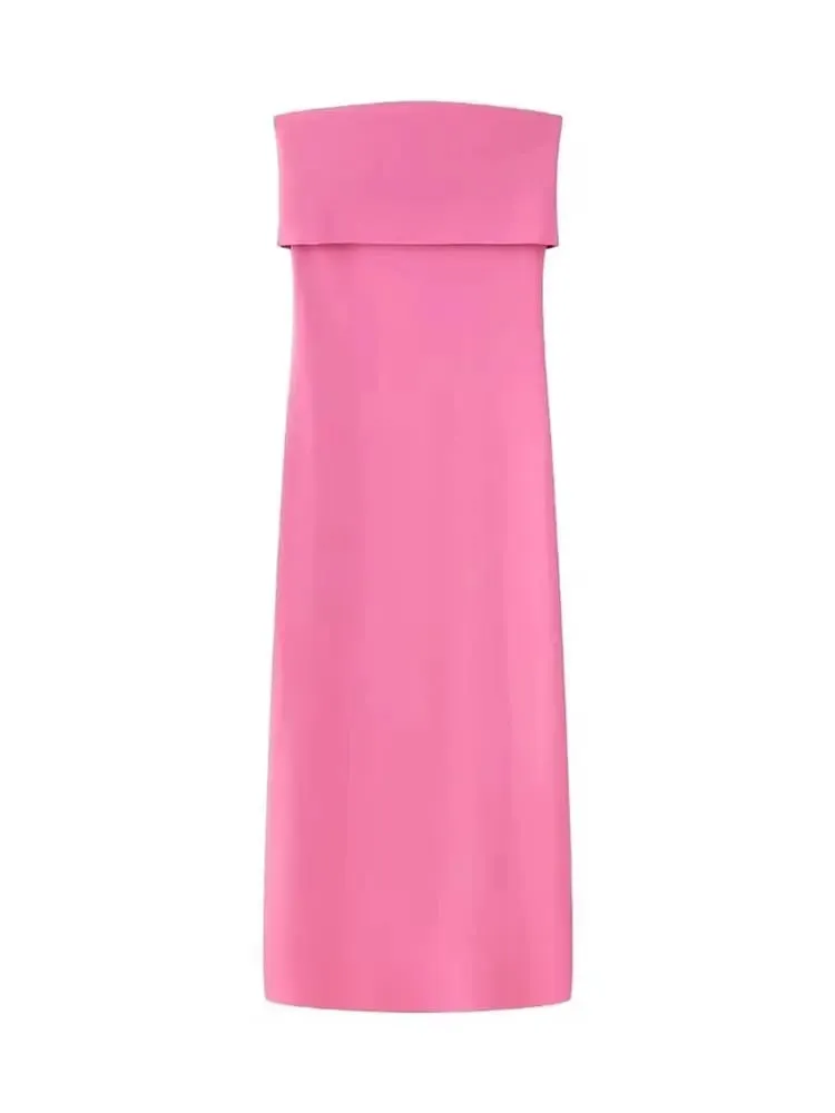 HH Elegant Strapless Maxi Dress for Women Sleeveless Off Shoulder Solid Bodycon Long Dresses Summer Casual Beach Party Evening — image 4