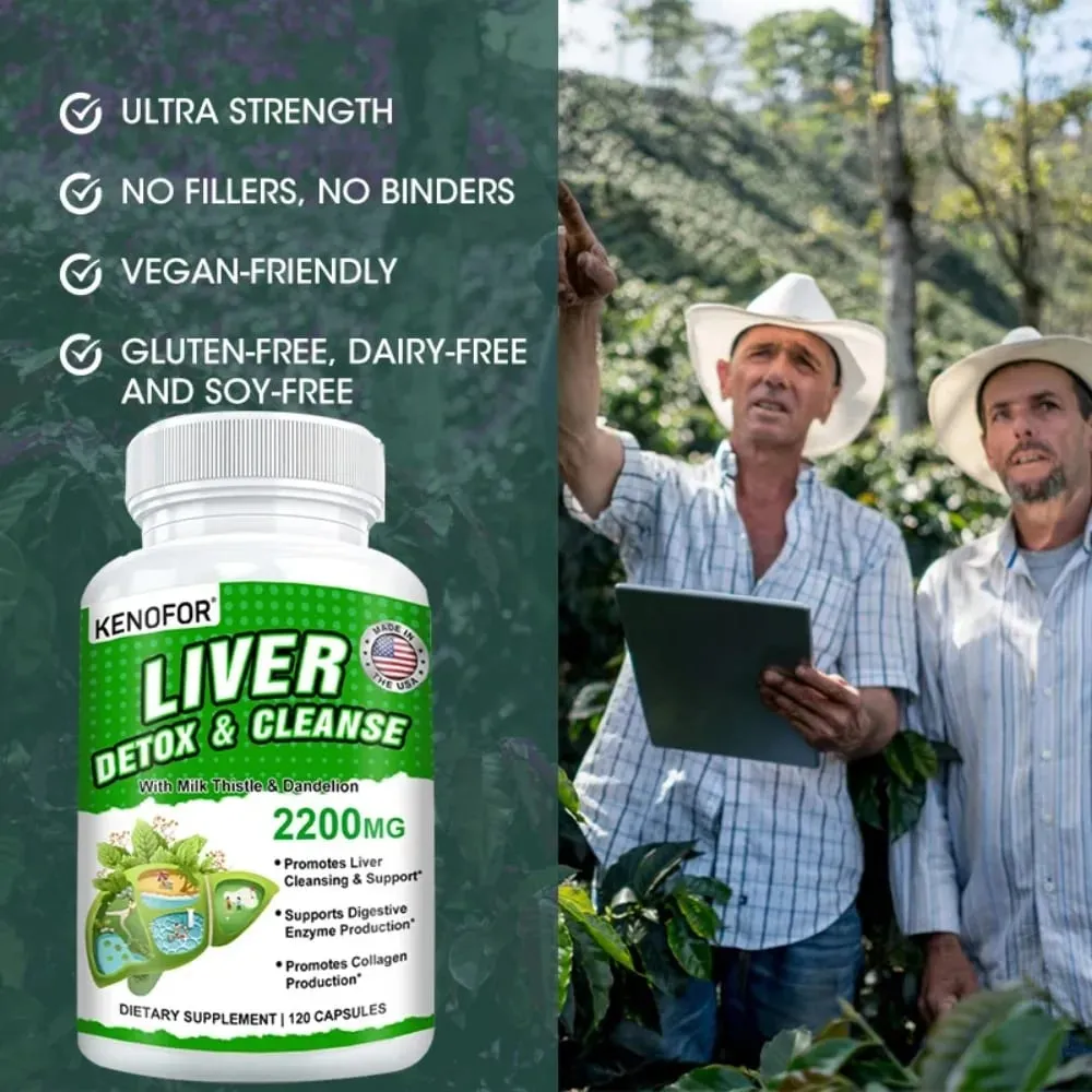 Milk Thistle with Dandelion Root-Silymarin-Antioxidant Liver & Kidney Health Support Supplement - Vegan Non-GMO Gluten Free — image 4