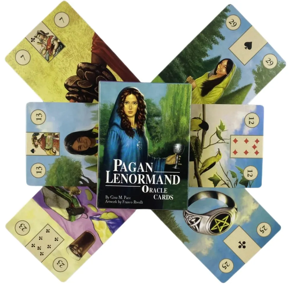 Pagan Lenormand Oracle Cards Česká verze Tajemná tarotová paluba Věštění Fate Party zábava — image 2