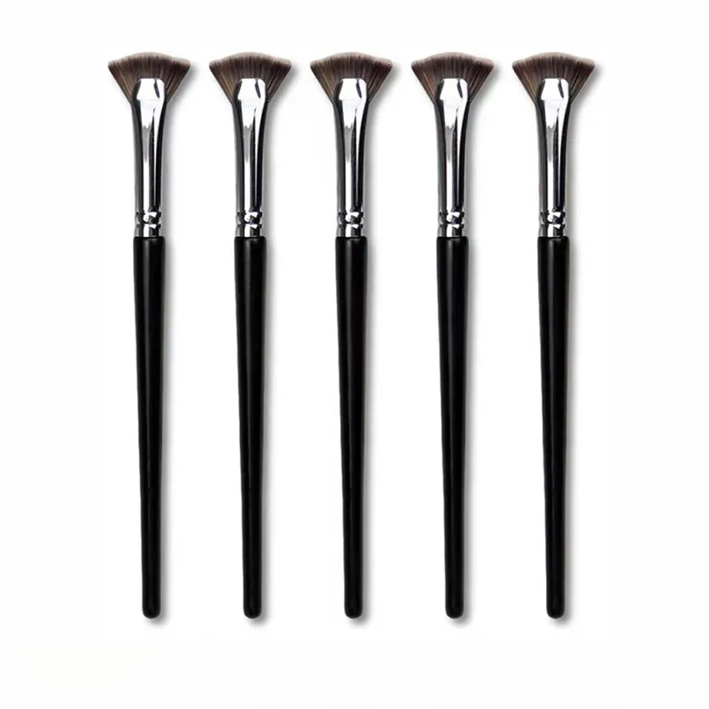 1PC Mascara Highlighter Powder Smudge Tool Fan-shaped Eyelash Brush Soft No Shedding Professional Beauty Eyelash Makeup Brushes — image 4