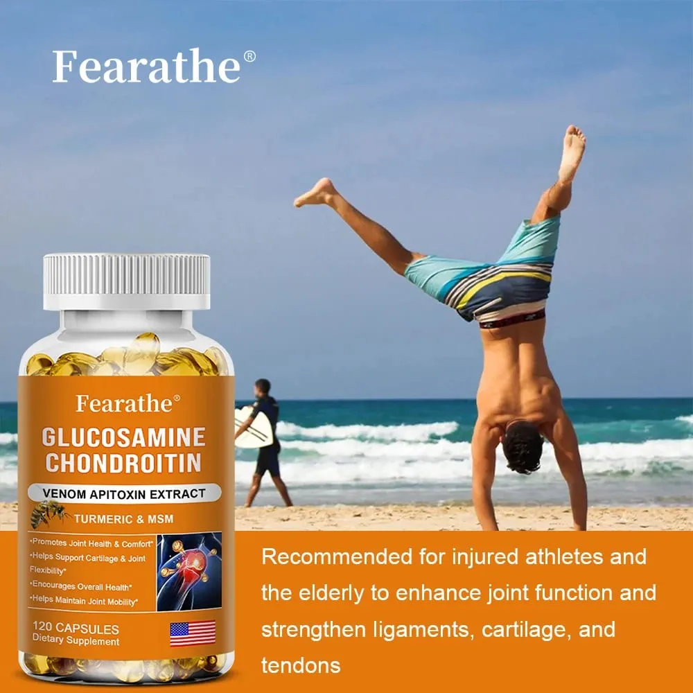 Glucosamine Chondroitin Bee Venom Turmeric & MSM - Bones Joint Antioxidant Digestive Support Non-GMO — image 6