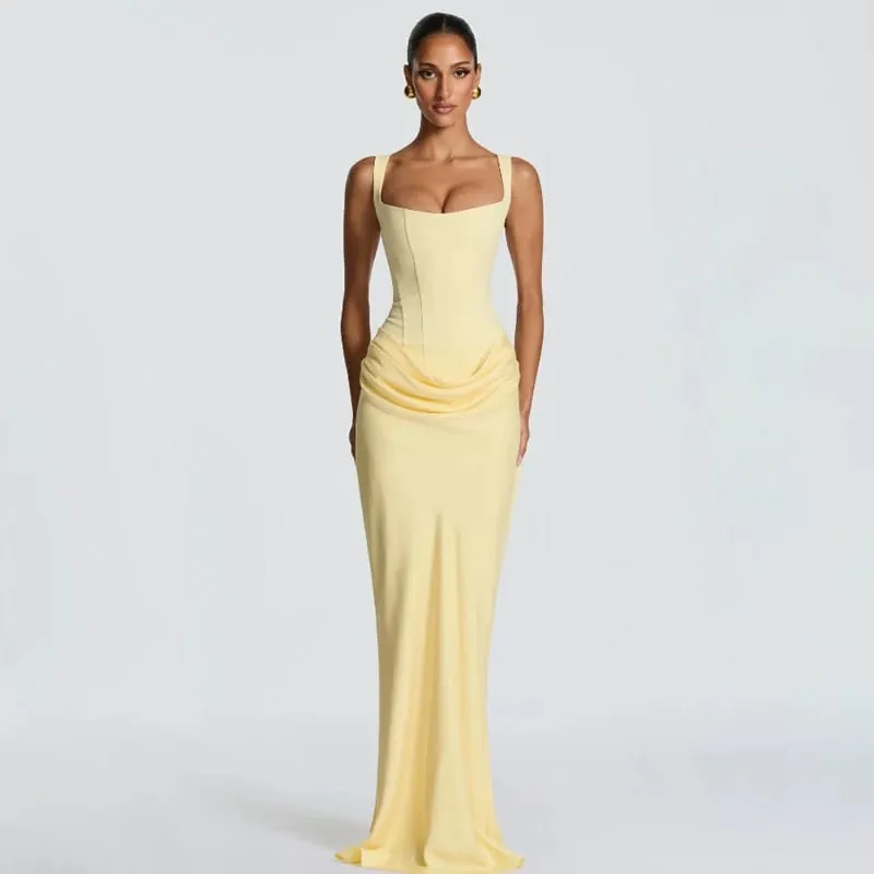 Women's Solid Satin Pleated Strap Mini Dress Sleeveless Backless Lace Up Fashionable Dress 2026 Summer Lady Party Chic Outfit — image 2