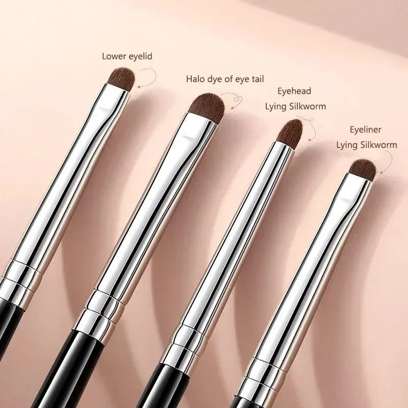 Natural Eye Makeup Brushes Set Eyeshadow Brush Eyebrow Contour Eyeliner Brush Women Eyes Cosmetic Blending Detail Make Up Tools — image 10