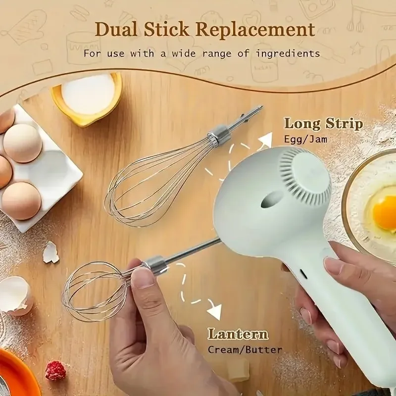 Stainless Steel Egg Beater Stainless Whisk Kitchen Wire Balloon Whisk Milk Egg Beater Egg Mixing Electric Hand Mixer Beaters