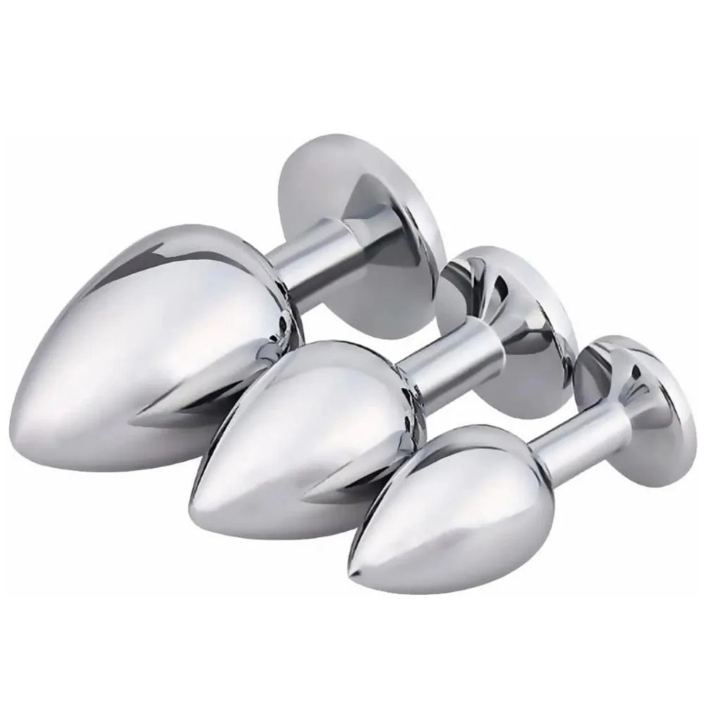 Ensemble de plug anal en métal de luxe, Kit d'entraînement de fesses, jouets pour adultes, hommes femmes, couples débutants, cadeaux sexuels, grand, moyen, petit, rose — image 4