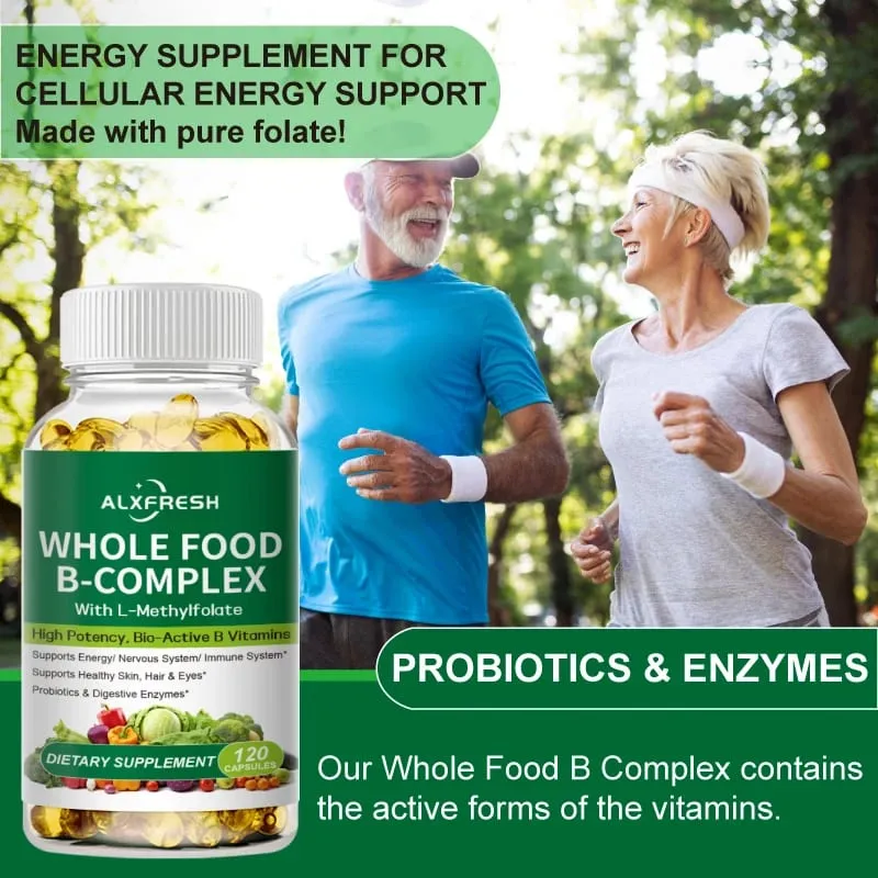 Vitamin B Complex Capsules Promote Energy Metabolism Relieve Fatigue Improve Memory Mood Anxiety Improve Skin Hair Nail Health