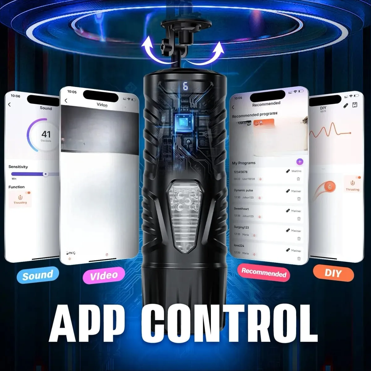 Y-Pao Automatic Male Masturbator Cup Hands Free Stands Suction Base Vibrador adult sex toys For Men Thrusting Stroker Machines