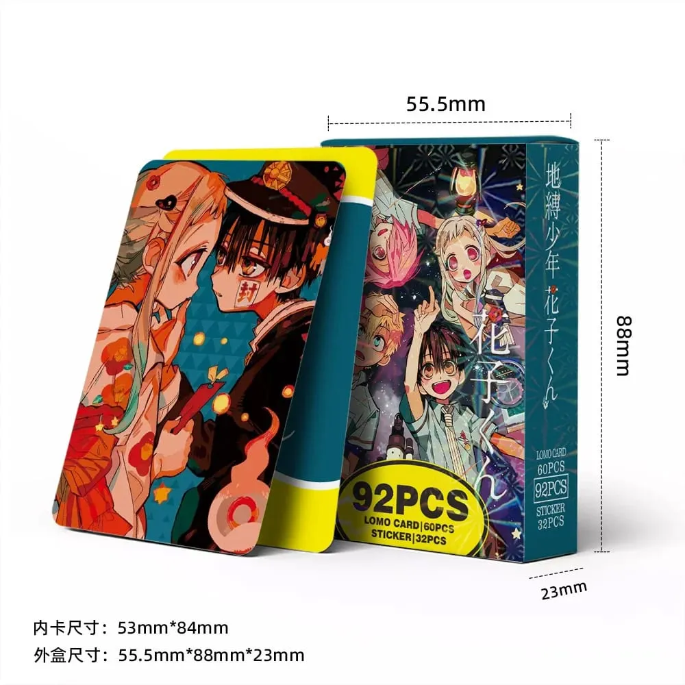 Ensemble de cartes Hanako-kun Lomo reliées aux toilettes, 92 pièces, cartes photo de personnages d'anime avec autocollants décoratifs, Collection de Fans, cadeau décoratif — image 2