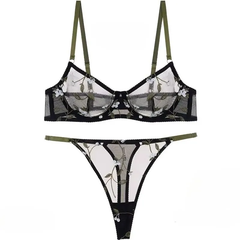 European Style Lace Sheer Embroidery Underwire Bra Minimizer Big Bust Anti-Sagging Support Comfort Soft Lingerie S-XL — image 4