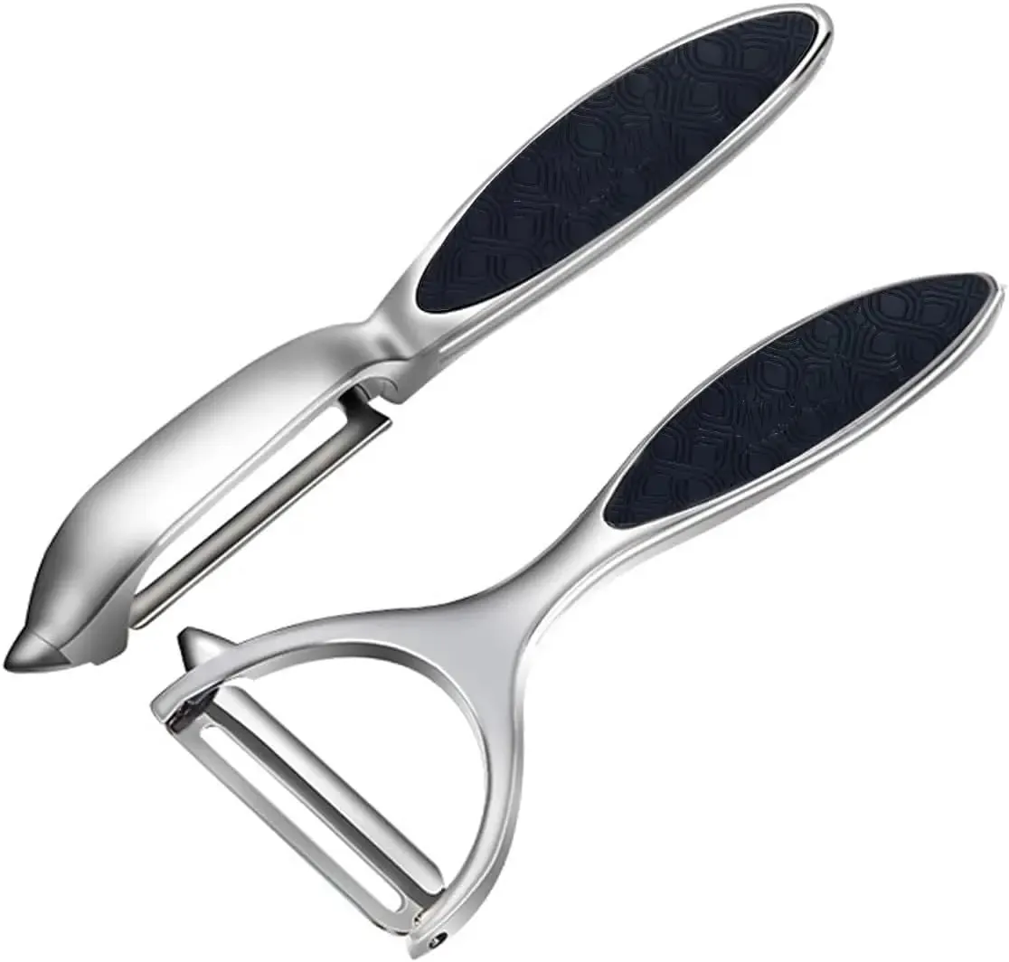 2pcs Potato Peeler Vegetable Peeler Zinc Alloy Y Shaped Rotatable Peeling Tool for Apple Potato Carrot Cucumber Fruit Kitchen — image 1