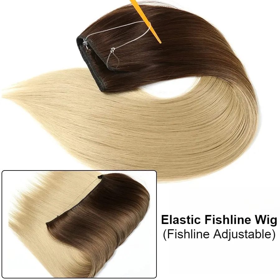 16/22inch Invisible Wire Hair Extensions Headband Adjustable Size Natural Long Straight Hairpiece Synthetic Hair Piece for Women — image 5