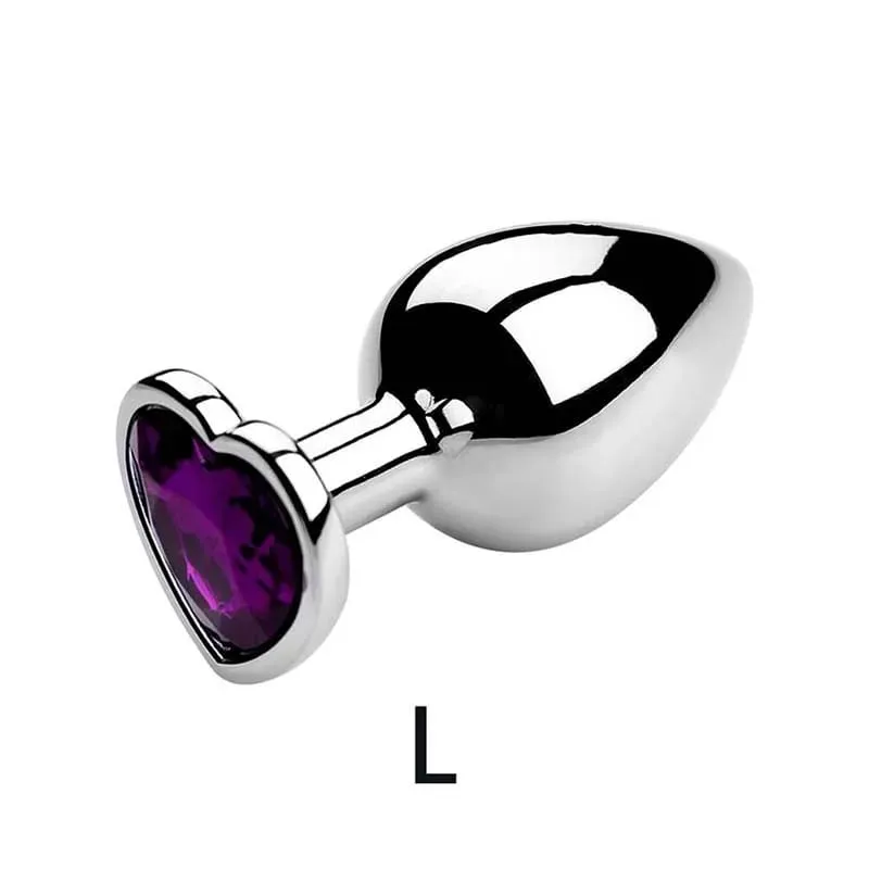 5 Sizes Stainless Steel Crystal Heart Anal Plug Removable Butt Plug Stimulator Prostate Massager Anal Sex Toys Dildos — image 21