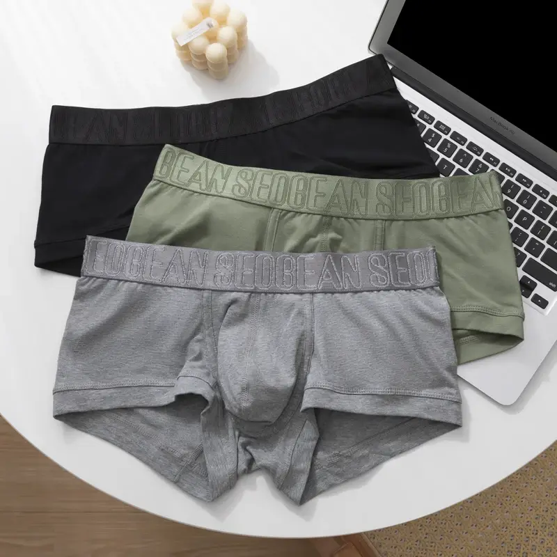 Men's Breathable Cotton Boxer Shorts U-Convex Pouch Low-Waist Soft Stretch Underwear for Daily Casual & Intimate Wear — image 1