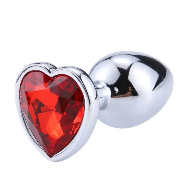 Anal Plug Heart 3 Sizes Stainless Steel Crystal Anal Plug Removable Butt Plug Stimulator Anal Sex Toys Prostate Massager Dildo — image 7