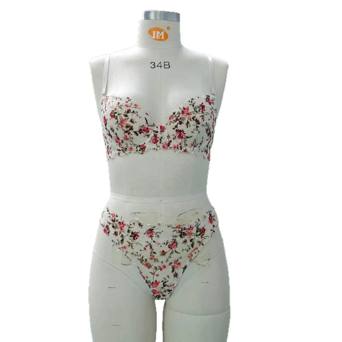 Soutien-gorge Ultra fin en dentelle florale, sans doublure, ensemble slip, sous-vêtements avec anneau en acier, transparent, Lingerie Sexy, brassière pour femmes, été — image 5