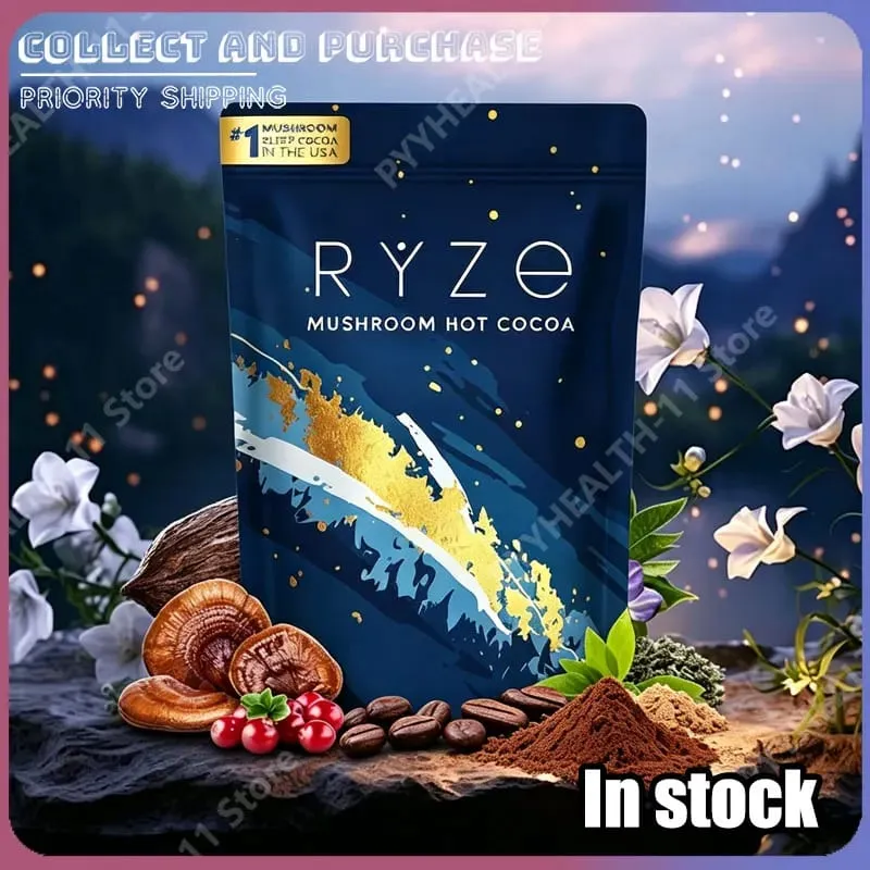 Mushroom Cocoa Powder Sleep Supplement with 6 Adaptogenic Mushroom Blend Reishi L-Theanine and Glycine To Help Fall Asleep — image 1