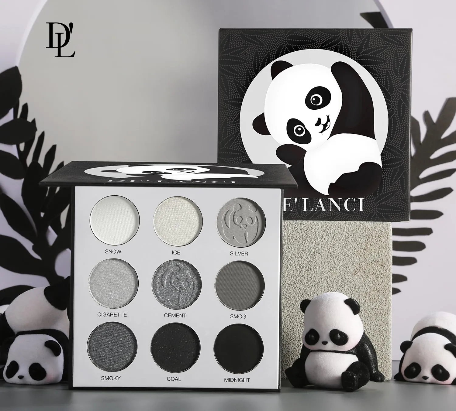 Eyeshadow Palette 9 Colors Grey Black Matte Shimmer Pearly Eye Shadow Goth Punk Smoky Fine Flash Lasting Eye Makeup — image 5