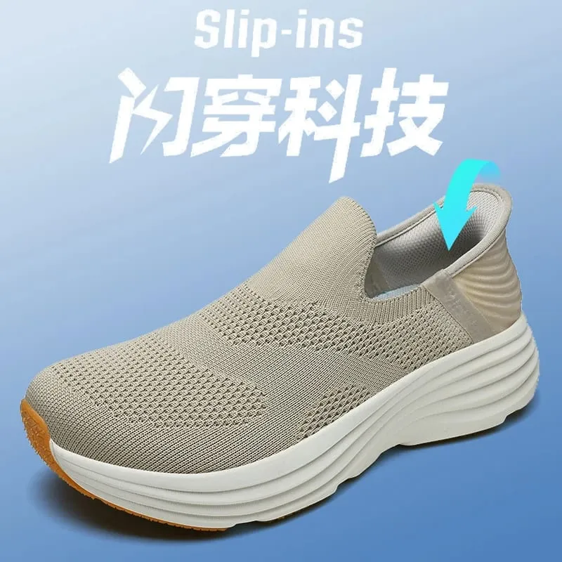2026 New Slip On Walking Shoes Men Breathable Soft Sole Comfortable Casual Sneakers