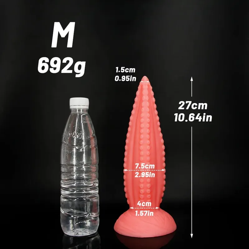 5 Sizes Big Anal Dildos Soft Silicone Long Butt Plug Monster Dildo Huge Pink Tentacle Dildo Masturbate Sex Toys for Women Men