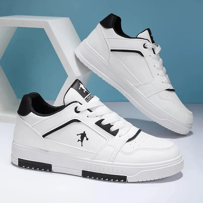 Fashion Forward Men's Casual Trainers - Clean Lines Contrasting Red Trim Must-Have for Sneakerheads & Style-Conscious Buyers