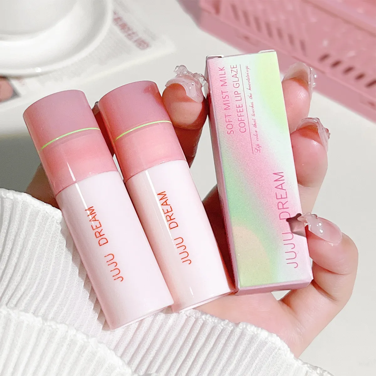 Soft mist milk coffee small milk tube lip glaze air-sensitive white mist velvet matte lip glaze lipstick — image 5