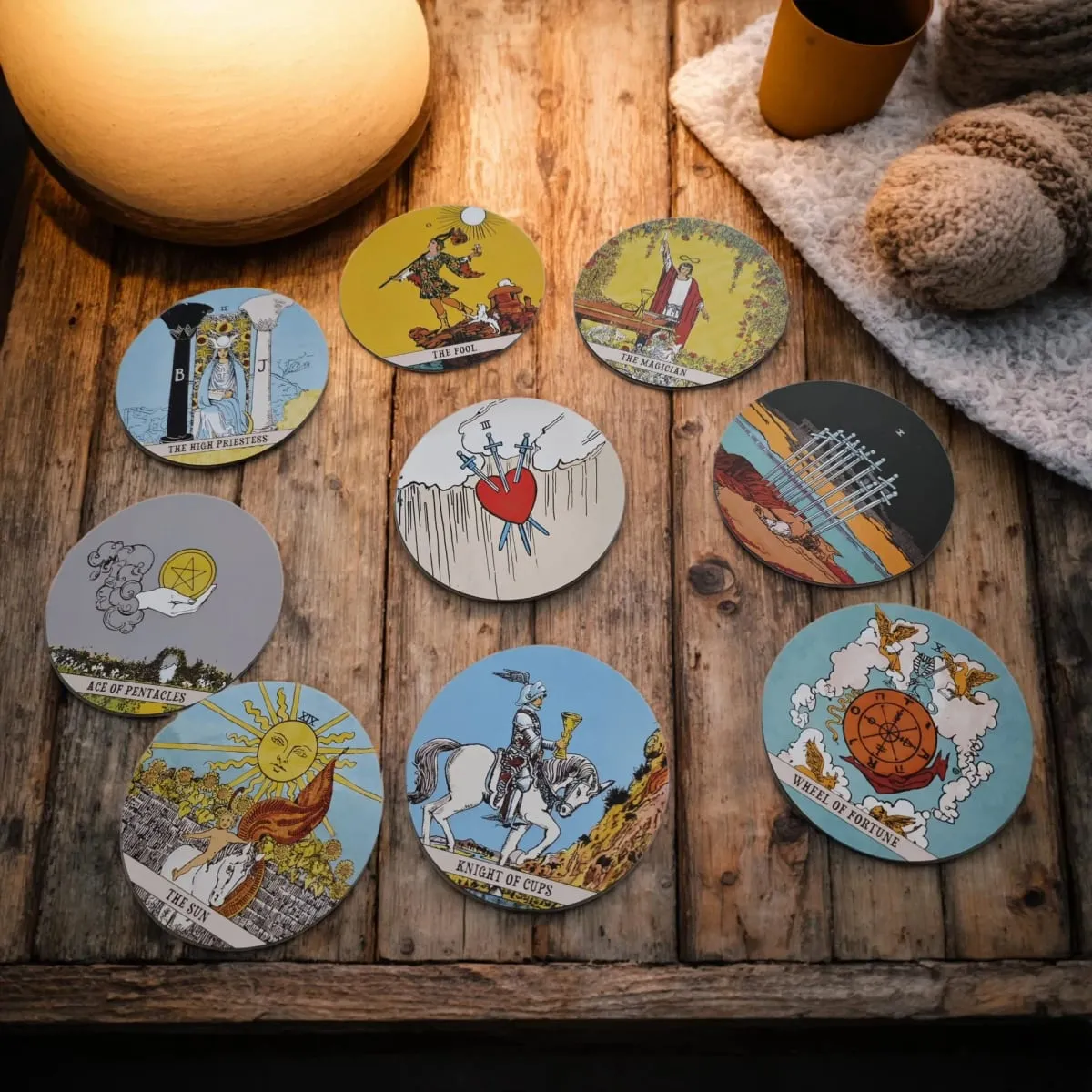 Circular Tarot Cards Deck Include 78 Round Cards & Paper Guidebook in Rigid Box Wait Tarot Deck A Journey Begins for Beginners — image 4