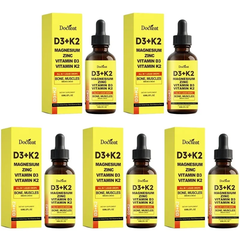 Docteat D3+K2 Liquid Drops with Magnesium Zinc & Vitamin D3 for Bone Health & Muscle Function Wellness Support Adults 60 ML — image 11
