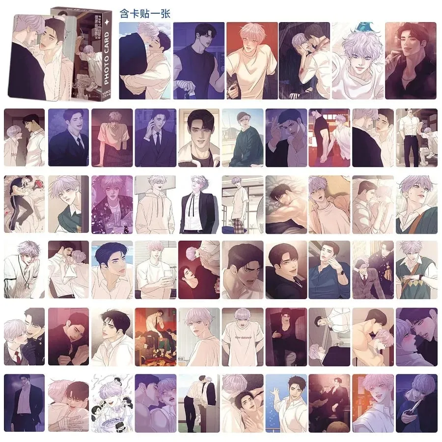 55PCS Κορεατικά Manhwa Holographic Cards Photo - Jooha & Dooshik Συλλεκτικές κάρτες LOMO Τέλειο δώρο για θαυμαστές — image 5