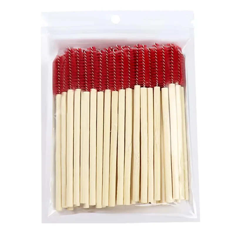 50Pcs Bamboo Handle Eyelash Brushes Mascara Wands Applicator Eye Lashes Extension Brush Eyebrow Spoolie Brushes Makeup Tool — image 15
