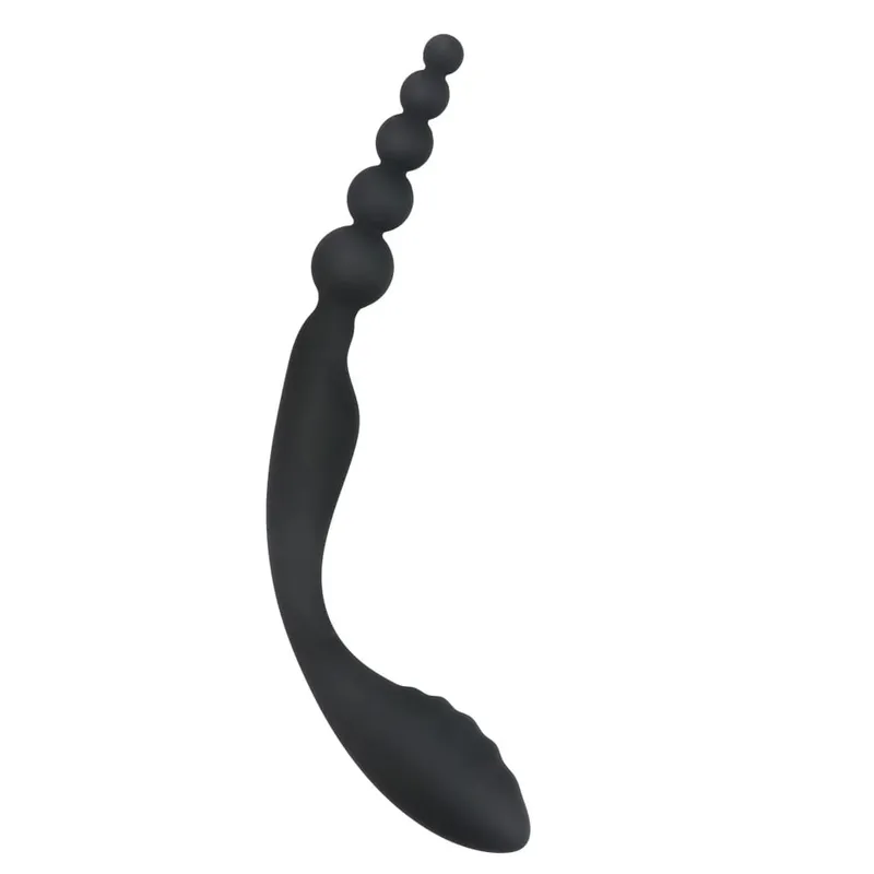 Dual Head Anal Beads Plug Prostate Massager Vaginal Butt Plug Stimulator Adults Sex Toys For Women Men Gay Anus Massage Dilator