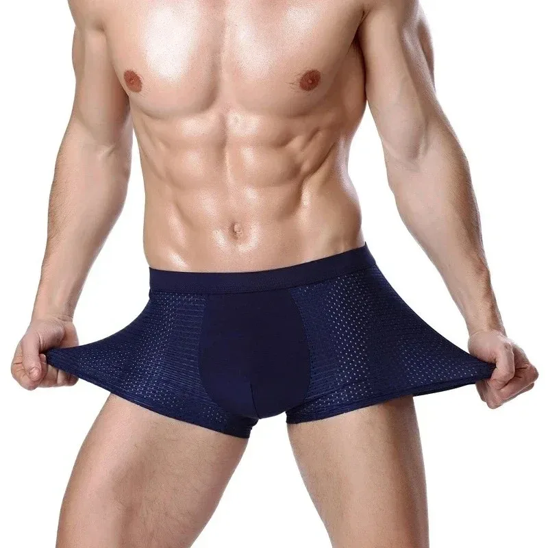 4Pcs Men's Boxer Briefs Ultra Soft Anti Odor Underwear Breathable Mesh with Ventilation Holes Stretch Comfort for Daily — image 4