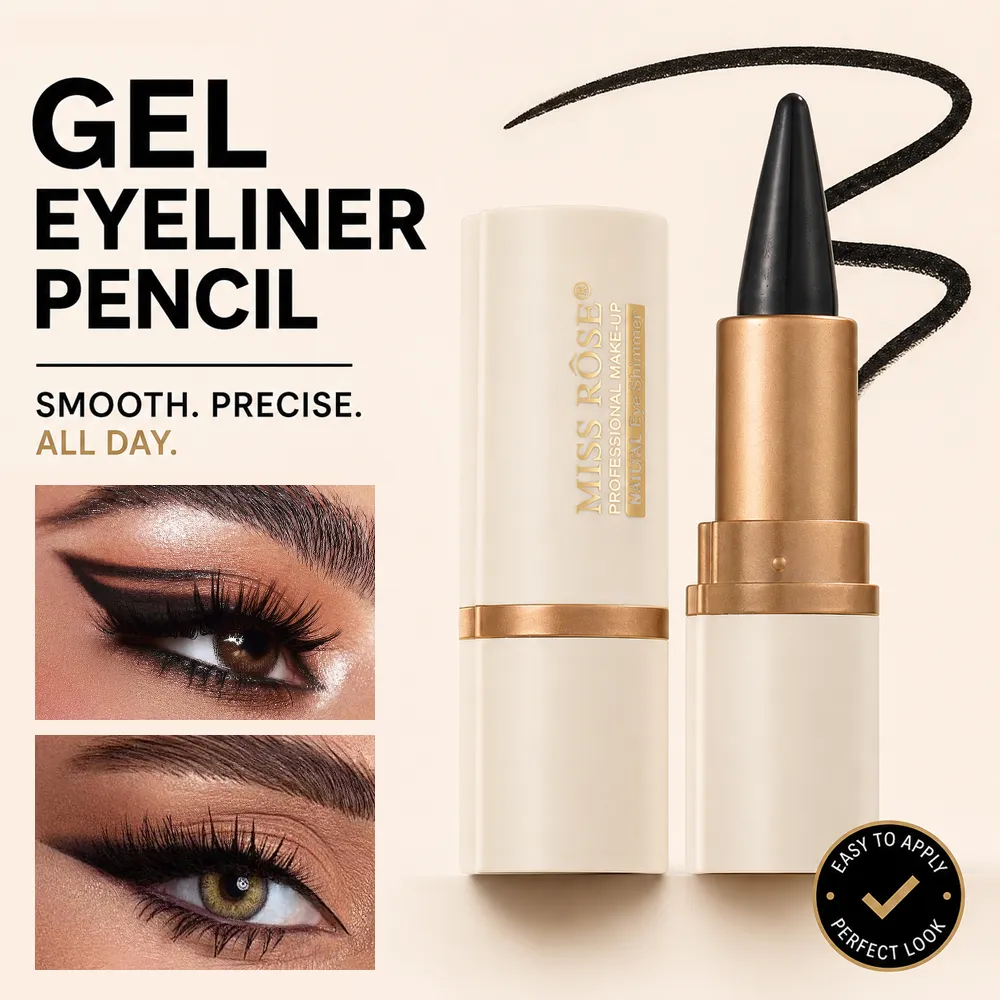 Retractable Gel Eyeliner Pencil Waterproof Long Lasting Smooth Black Eyeliner Cream Makeup Tool — image 5