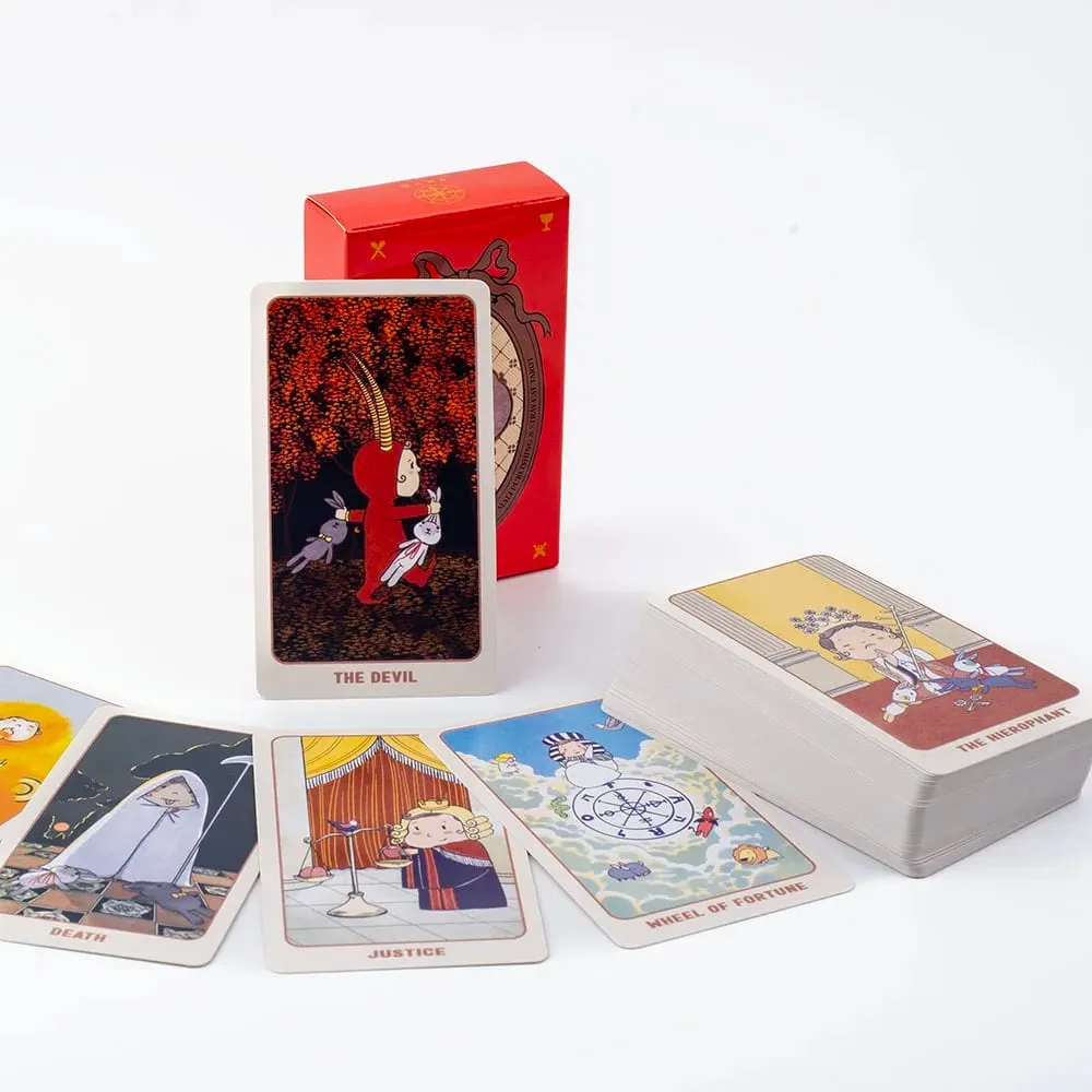78 Pcs Joyful Whimsical Cute Baby Cartoon Tarot Deck - an Intuitive And Magical 78-Card Deck for Divination And Self-Discovery