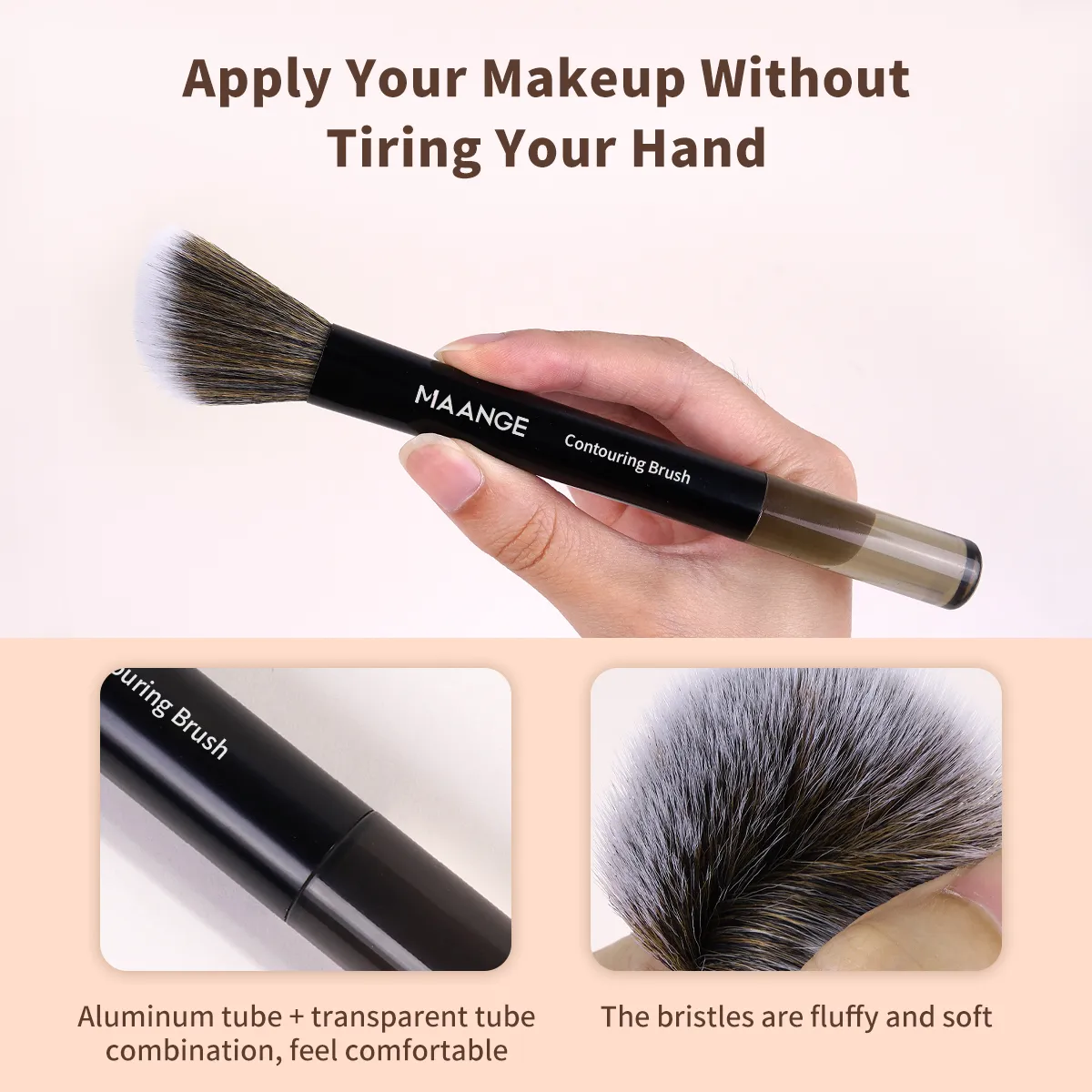 Makeup Brushes Set 2pcs Foundation Synthetic Hair Face Concealer Powder Makeup Brushes Suitable for Girls Makeup Beauty — image 6