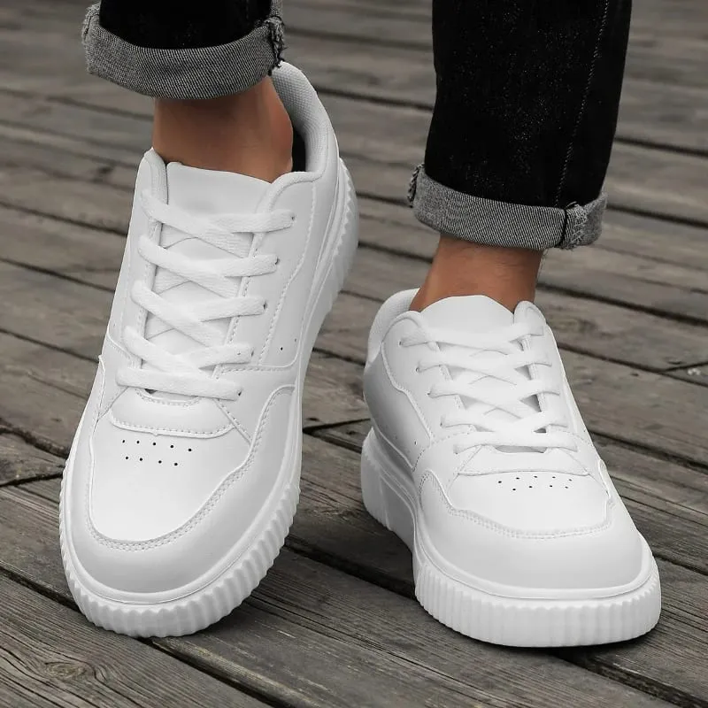 Unisex Black Skateboard Shoes Platform Lightweight Minimalist Sneakers Men Women Sports Shoes Non-slip Casual Men's Skate Shoes — image 2