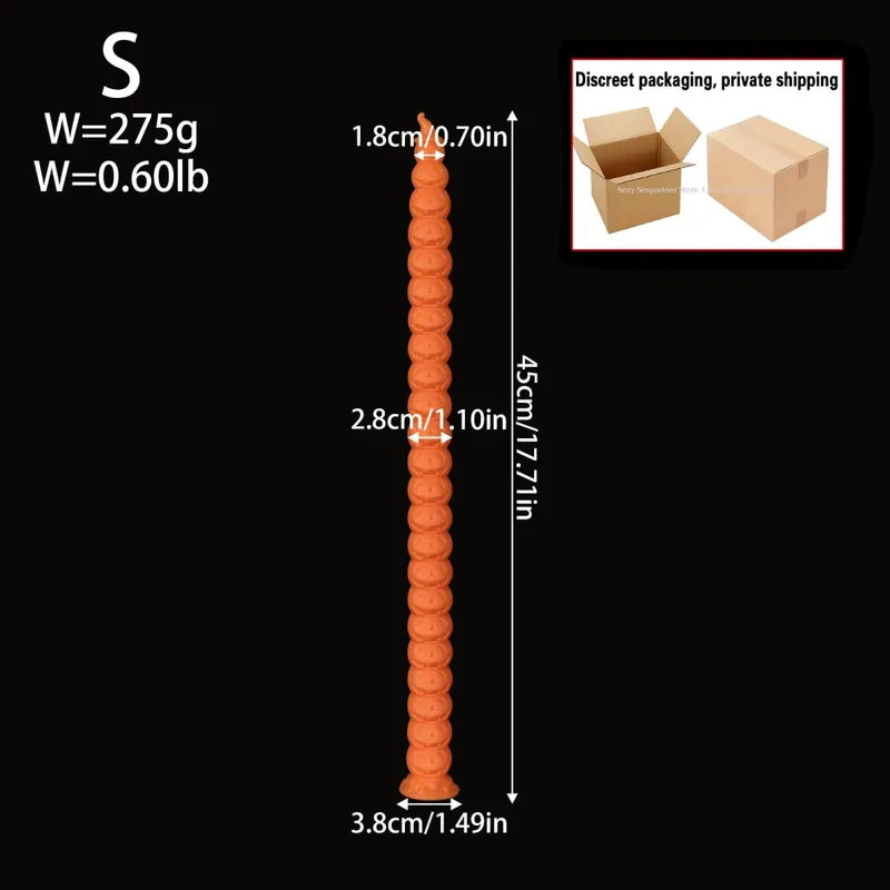 Long 55cm Butt Plug Pumpkin Dildo Deep Anal Whip Soft Anal Plug Adult Sex Toys Monster Dilator Dildo Anal Stimulator Sex Product — image 20