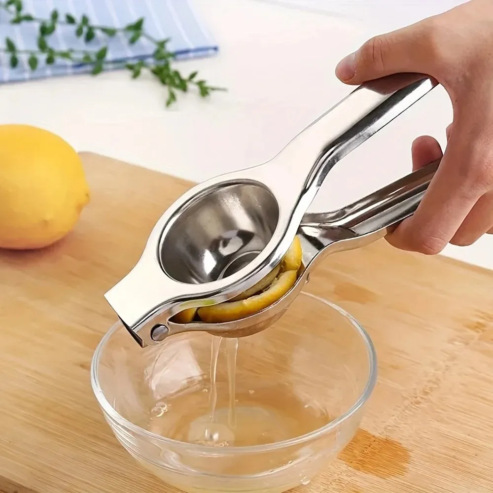 1pc Stainless Steel Lemon Juicer - Manual Efficient Juice Press Easy to Use for Home & Commercial Use Fits Various Fruits — image 3