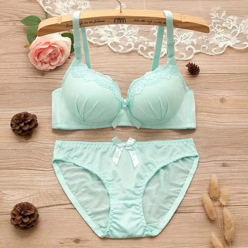 6 set Push Up Bra Sets Padded Intimates Lace Thongs Underwear For Women Lingerie Female Underwear Bra Sets